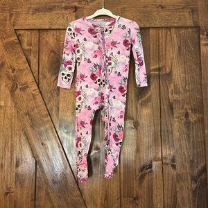 Bums and Roses Killer Queen Ruffle Footie Size 6-9 Months